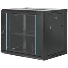 9U Wall Mount Network Server Cabinet, 39.37 Cm Deep, Server Rack Cabinet Enclosure, 90.7 Kg Max. Ground-Mounted Load Capacity, With Locking Glass Door Side Panels, For IT Equipment, A Or V Devices - Black - View 8