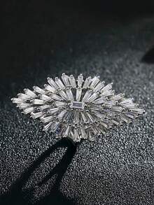 1pc Luxury Cubic Zirconia Ring, Women's Model, Suitable For Weddings, Engagements, Anniversaries, Parties, Also Can Be Used As Rings Or Valentine's Day Gifts - 1# - View 3