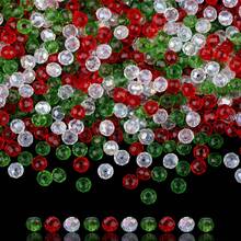 200pcs/Bag 6mm Glass Beads/Holiday Beads/Glass Rondelle Beads/Glass Faceted Beads/Glass Spacer Beads For Earrings/ Bracelets/Anklets/Necklaces Jewelry Making/Xmas Tree Decoration/Holiday Decoration/Wedding Decoration/Window Decoration