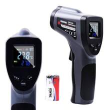 - Termmetro infrarrojo, Termmetro Pistola de Temperatura Lser Digital Sin Contacto 50C550C 58F1022F Para uso Industrial, Cocina Deteccin de Moldes, Ambiente, Temperatura Superficia - Negro + L - Ver 1