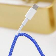 1pc 1.4M Laser Protective Sleeve Data Cable, Phone Charger Cable - Multicolor - View 4
