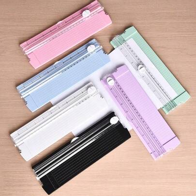 Máy cắt giấy A4, máy cắt giấy nhựa cầm tay, dụng cụ cắt ảnh mini, lưỡi cắt giấy trượt để bàn thủ công, đồ dùng học tập, văn phòng phẩm.