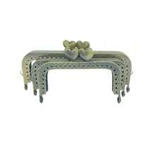 8.5cm/10.5cm/12.5cm Bronze Heart-Shaped Clasp Wallet Hardware Frame - Bronze - View 1