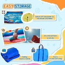 Outsunny Kids Bounce Castle Inflatable House With Trampoline Pool Climbing Wall With Inflator Carrybag, 2.8 X 1.7 X 1.55m - Multicolor - View 7