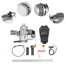 2 Stroke 49CC Engine Motor Kits Dirt Bike Motorcycle Engine Kit Single Cylinder Air-Cooled Pull Start Engine Kit For Mini Dirt Bike, ATV, Scooter - Bạc và đen - Xem 2