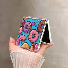 1PC Chocolate Donut Flip Phone Case, Compatible With Galaxy Z Flip7 Case, Flip6, Flip5, 4, 3, And Razr 50, Razr 50 Ultra, Razr 40 Ultra, Razr 60 Ultra Series. It Adopts A Durable Double Protection Design And Is A Suitable Autumn Phone Case As A Halloween Or Christmas Gift. - 無色 - 查看 3