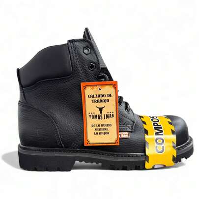 BOTA COMODA INDUSTRIAL DIELECTRICA CON CASCO DE POLIAMIDA EN PURA PIEL MUY ACOJINADA