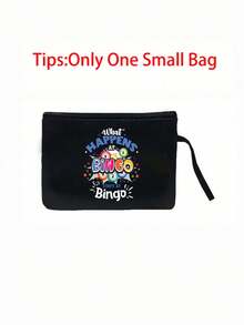 Túi vải lanh thời trang & Túi đựng mỹ phẩm - Sức chứa lớn, In họa tiết "Đêm Bingo" thời trang, Phù hợp để đi làm, đi học hoặc mua sắm, In chủ đề Chị em, Đồng nghiệp, Bạn bè Túi tote lớn - Sức chứa lớn Túi quà mở, Túi tote thời trang dành cho nữ có túi đựng mỹ phẩm, Lớp lót vải bền, Đã giặt, Cạnh chống dầu, (Hướng của dây túi nhỏ là ngẫu nhiên) - màu đen - Xem 14