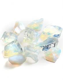 10Pcs/Set Raw Opalite Rocks Rough Opal Crystal Stone For Collection, Jewelry Making, Chakra Healing, Crafts & DIY Stones - As Picture - View 5