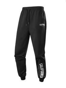 Herren Jogginghose in Große Größen für Herbst/Winter, atmungsaktive elastische Jogginghose mit Buchstaben-Muster, lässig