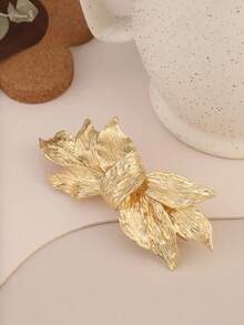 1pc Oversized Metal Leaf Spring Clip, Simple & Versatile Bowknot Hair Claw Clip For Women, Claw Clips, Hair Claws, Hair Slide, Hair Barrettes, Cute Accessories