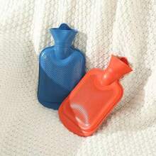 1pc橡胶注水热水袋防爆热水袋内衬冬季安全防烫毛绒保暖工具冬季热水袋注水暖手宝安全防烫怀旧暖水袋 - 彩色 - 查看 3