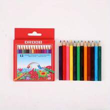 12 lápices de colores surtidos para pintar y hacer garabatos, adecuados para volver a la escuela, Navidad, uso profesional del arte, regalo para amigos con artículos de papelería a juego