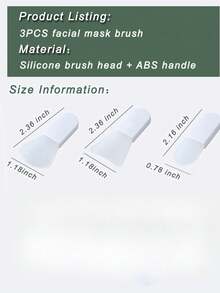 Face Mask Applicator Brushes, Mini Makeup Spatula Portable Beauty Tools Set For Facial Mud, Cosmetic Mask, Facial Clay, Eye Mask, Body Lotion, Body Butter, Serum, Cream. 3PCS Soft Silicone Brush Suit