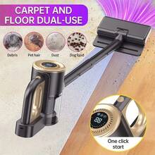 Zestaw odkurzacza bezprzewodowego z silnikiem elektrycznym o wysokiej prędkości 40 000 obr./min, mocny odkurzacz ręczny z trwałym akumulatorem, odpowiedni do ogrodu, salonu, kuchni, sofy i samochodu | Profesjonalne narzędzie do czyszczenia szczelin o dużej mocy ssania, do usuwania sierści zwierząt