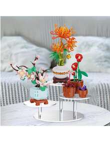 Klarer Acryl Ausstellungsständer für botanische Sammlungen, mehrstufiges Präsentationsregal für Figuren, Sammlerstücke und Raumdekoration, Parfümständer, Tischpflanzenständer