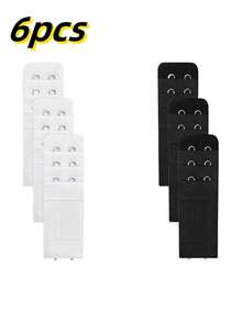 3/6/9件装加大码可调节弹性文胸延长带，2排3扣长款文胸后背夹，舒适文胸延长带，适合日常穿着和换季服装调整 - 彩色 - 查看 16