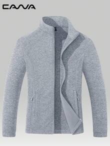 Cavva Chaqueta de forro polar con cremallera completa para mujer, ligera y transpirable, abrigos de invierno cálidos con 2 bolsillos con cremallera para senderismo, camping, pesca y trotar