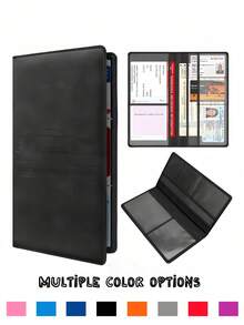 Decorative Car Registration And Insurance Card Holder, With Magnetic Closure Design, Car Glove Box Storage Box - For Storing Documents, Cards, Driving License, Organizing And Storing, Women's Wallet And Handbag, Decorative (Black) - Multicolor - View 17