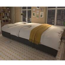 Sofá cama extragrande de 110", sofá seccional extraíble 2 en 1 con doble almacenamiento en la chaise, diseño tapizado de bucle para la sala de estar - Gris - Ver 5