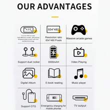 SF3000HD 新款掌上游戏机，4.5英寸高清屏幕，支持电视输出、电子书阅读、音乐播放、电影观看，预装超过20000款复古游戏，是送给游戏玩家的绝佳礼物。 - 彩色 - 查看 3