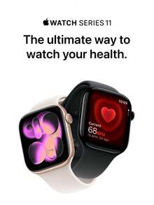 Apple Watch Series 11 GPS 智能手表推出睡眠评分 | 长达 24 小时的电池续航时间 | 醒来即可查看睡眠评分 | 关注睡眠呼吸暂停 | 使用 ECG 应用程序追踪您的心跳 | 使用心率应用程序随时掌握脉搏 | 周期追踪让您无需上厕所 | 获取追溯排卵期估算 | 测量您的血氧。这是一项令人惊叹的创新 - 深空灰色 - 查看 2