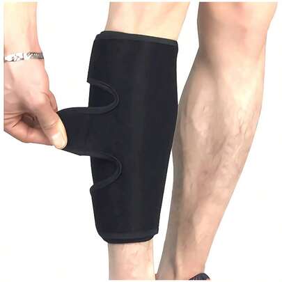 1pc Unisex Adjustable Leg Sleeve Sweat Absorbing Slimming Calf Support Brace, Suitable For Outdoor Sports, Cycling, Running, Football Injury