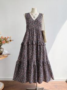 Rusttydustty 宽松V领休闲长裙，适合大码女性，波西米亚风格，适合复活节、海滩、音乐节、热带度假、网络星期一、圣诞节、感恩节、新年派对等场合。