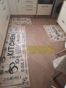 1pc [Best Seller] Wood Grain Vegetable Food Themed Kitchen Rug, Kitchen Mat - Polyester Non-Slip Mat, Stain Resistant, Easy To Clean, Durable Machine Washable - Ideal For Kitchen Rug, Dining Room Mat, Bedroom Carpet, Bathroom Mat - Multicolor - View 7