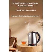 2L Hervidor de Agua Eléctrico Tetera de Acero Inoxidable, Calentamiento Rápido con Apagado Automático, Ideal para Té, Café y Uso Diario en la Cocina - Tipo de Enchufe A USA (110-127V) - Ver 4