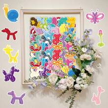50pcs Cute Balloon Graffiti Stickers, Creative Personalized Stickers For Tablet, Diary Decoration Wall Decor Room Decor Wall Stickers Wall Sticker Home Decor
