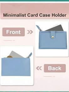 Ultra-Slim Compact Wallet With 6 Card Slots And Snap Closure Stylish, Slimline And Lightweight Portable Wallet ID Card Holder With Coin Pocket Birthday Gift, Anniversary Present, Valentine's Day Gift For Ladies, Young Women, Teenagers, Students Backpack Essentials, Study Supplies, Dormitory Items Back-To-School Gift, Gift Bag Card Holder, Wallet, Business Card Case, Credit Card Holder Women's Wallet, Mini Wallet, Clutch Bag, Card Holder