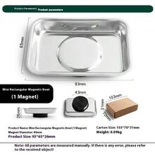 Magnetic Parts Bowl Square Magnetic Tray Automatic Screw-Retaining Suction Cup For Automotive Nut, Bolt, And Screw Parts Storage Tool - Super Strong Magnets, Thickened Tray, Multiple Sizes And Shapes Available, Suitable For Nuts, Bolts, Screws, And Hardware Storage, Tools, Work Tools, DIY Tools, Toolboxes, Storage, Accessories, Organization Carts, Storage Boxes, Organization, Christmas, Men's Tools, Gifts