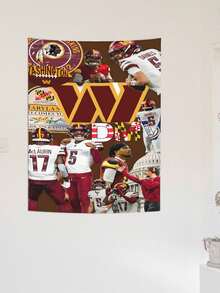 Washington Team Commanders Funny Tapestry, Hanging Dorm Party Backdrop Decorations Home Decorations For Living Room Bedroom Man Cave