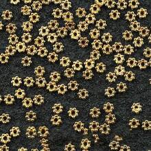 100 颗 4 毫米时尚合金小花珠扁平隔珠适用于 DIY 项链首饰制作工艺首饰套件 - 隔片 - 查看 13