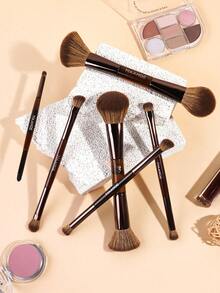 MAANGE 6/10/14pcs Soft Natural Synthetic Makeup Brush Set, Includes Face Brush, Powder Brush, Blush Brush, Concealer Brush, Contour Brush, Nose Brush, Highlighter Brush, Foundation Brush, Detail Brush, 2-In-1 Portable Multifunctional Makeup Brushes, Suitable For Home Or Travel, Essential For Makeup, Great Gift - Brown - View 8