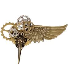 Gothic Steampunk Gear Wing Brooch, Unique Brooch For Women, Halloween Cosplay Jewelry Costume Accessories Bag Charms Office Accessories Christmas Gift