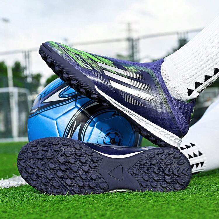 Men Soccer Shoees Indoor Soccer Shoes Professional Lightweight Turf Shoes Adult Youth Shoes Big Boys Spikes Football Boots Wear Resistant - Purple - View 5
