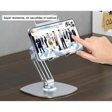 Soporte para Teléfono, Soporte de Escritorio Giratorio de 360 Grados °     Soporte de teléfono plegable ajustable multiángulo con base de metal antideslizante compatible con iPhone, iPad, , , teléfonos Redmi - 1 - Ver 8