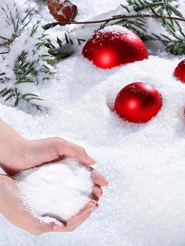 Christmas Artificial Snow Realistic Artificial Artificial Snow Powder For Christmas Scene Layout And Holiday Decoration, For White Photo Background, Fake Snow Decoration, Holiday Fake Snow Set, Suitable For Christmas Holiday Family Gathering Indoor And Outdoor Atmosphere Decoration (20/100/300/500g) Home Decor Christmas Decorations Room Decor Winter