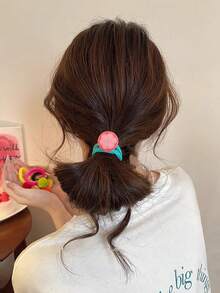 6pcs Simulated Fruit Elastic Headband, Hair Accessories Suitable For Daily Wear And Party Decoration ,Ponytail Holders ,Hair Elastics ,Hair Rubber Bands ,Scrunchies ,Hair Rope ,Elastic Hair Tie