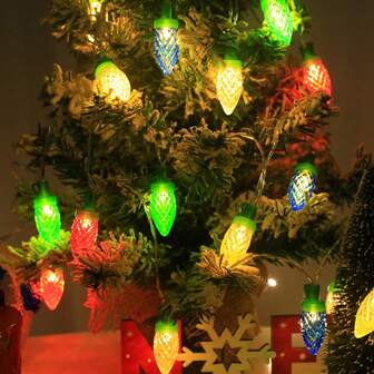 1pc 1.5/3M Christmas Multicolor String Lights, Christmas Tree Decorative Fairy Lights, Ideal For Tree, Christmas, New Year, Festival, Home, Door, Fireplace Decoration - Power By Battery Box (Not Include Batteries)