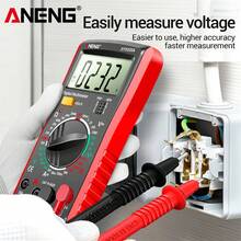 DT9205A Digital Multimeter Tester 1999 Counts With DC AC Voltmeter And Ohm Volt Amp Meter; Measures Voltage, Current, Resistance, Continuity And Diode, Red - Red - View 9