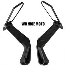 WD NICE MOTO Espejo retrovisor de motocicleta WD NICE MOTO, protector de mano para modificación de motocicleta, universal antideslizante, adecuado para manillares de 7/8 pulgadas (22 mm) y aberturas de extremo de varilla de 13-18 mm en bicicletas deportivas y de calle