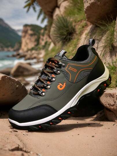 1 Pair Men's Sports Shoes Leather Breathable Casual Shoes Anti-Skid Hiking Shoes For Women Running Outdoor Brand Shoes