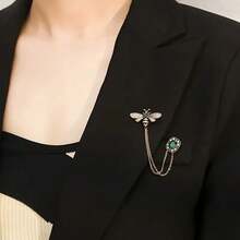 1PC Valentine's Day Women's Fashion Brooch Elegant Fashion Cute Simple Style Chain Brooch Brooch Set Chain Clothing High-End Accessories Suitable Daily Giving And Wearing - 彩色 - 查看 4