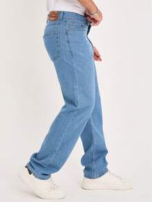 Men's Casual Everyday Slant Pocket Straight Leg Jeans - Aquarius Blue - View 8