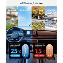 Cubierta para Auto Universal Impermeable con Cremallera, Anti - y Antipolvo - Funda de Lona con Tira Reflectante para Exterior Negro, SUV - 530x200x180CM - Negro + SUV-530x200x180CM - Ver 5