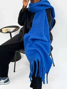 Street 1pc Women's Christmas Rainbow Plaid Scarves, Autumn And Winter College Style Warm Scarf, Suitable Valentine's Day For Daily Life, Work, Shopping, Cold Insulation And Warmth