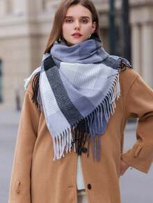 2025 New Autumn/Winter Cashmere Scarf For Women, Plaid Shawl Wrap, Versatile British Style, Thick & Warm, Birthday Gift